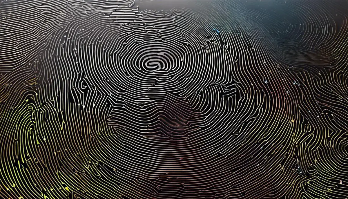An image showing the digital fingerprints left by AI text generators.