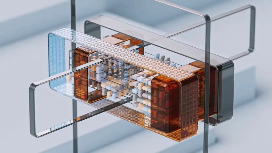 A 3D visualization of a complex data pipeline being constructed with the assistance of ChatGPT