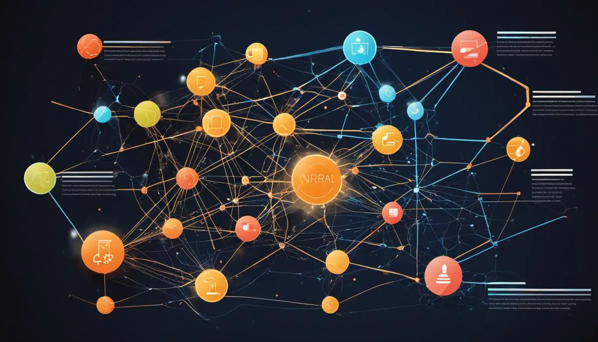 Illustration of a neural network connecting general tasks to specific tasks