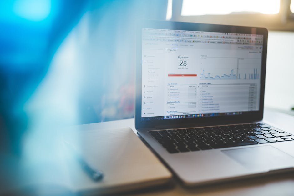 A person customizing a Zoho Analytics dashboard on a computer screen